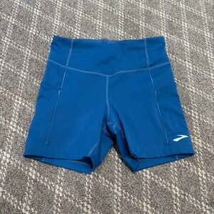 Brooks compression running shorts 5” inseam blue medium